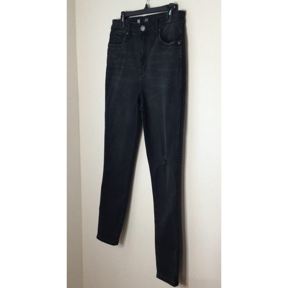 Kut from the Kloth Black Connie FabAb Ankle Skinny Distressed Jeans Size 12 - Picture 3 of 9